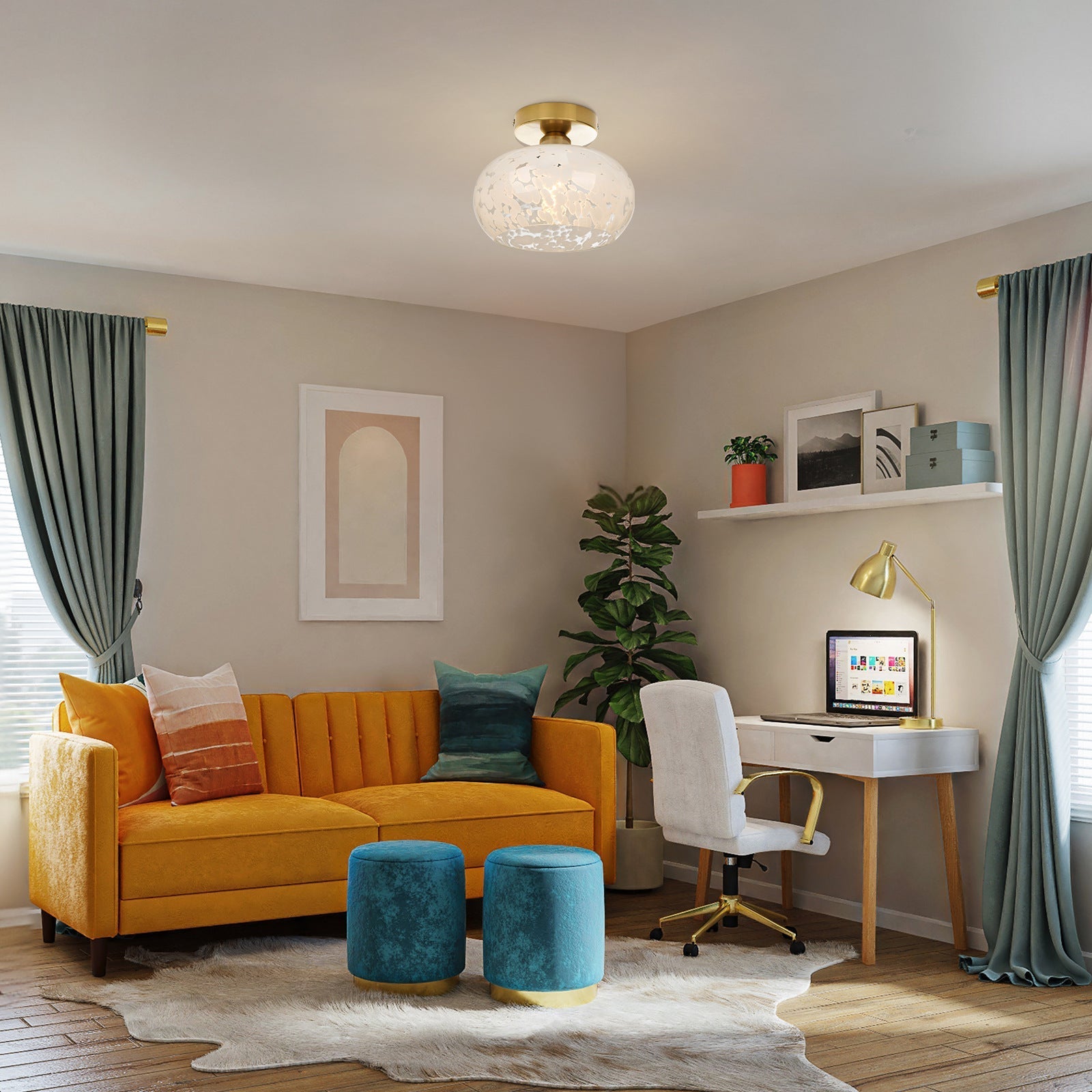 Nordic Cloud Glazen Plafondlamp – Modern en Elegant-light decor-De Bazelaar