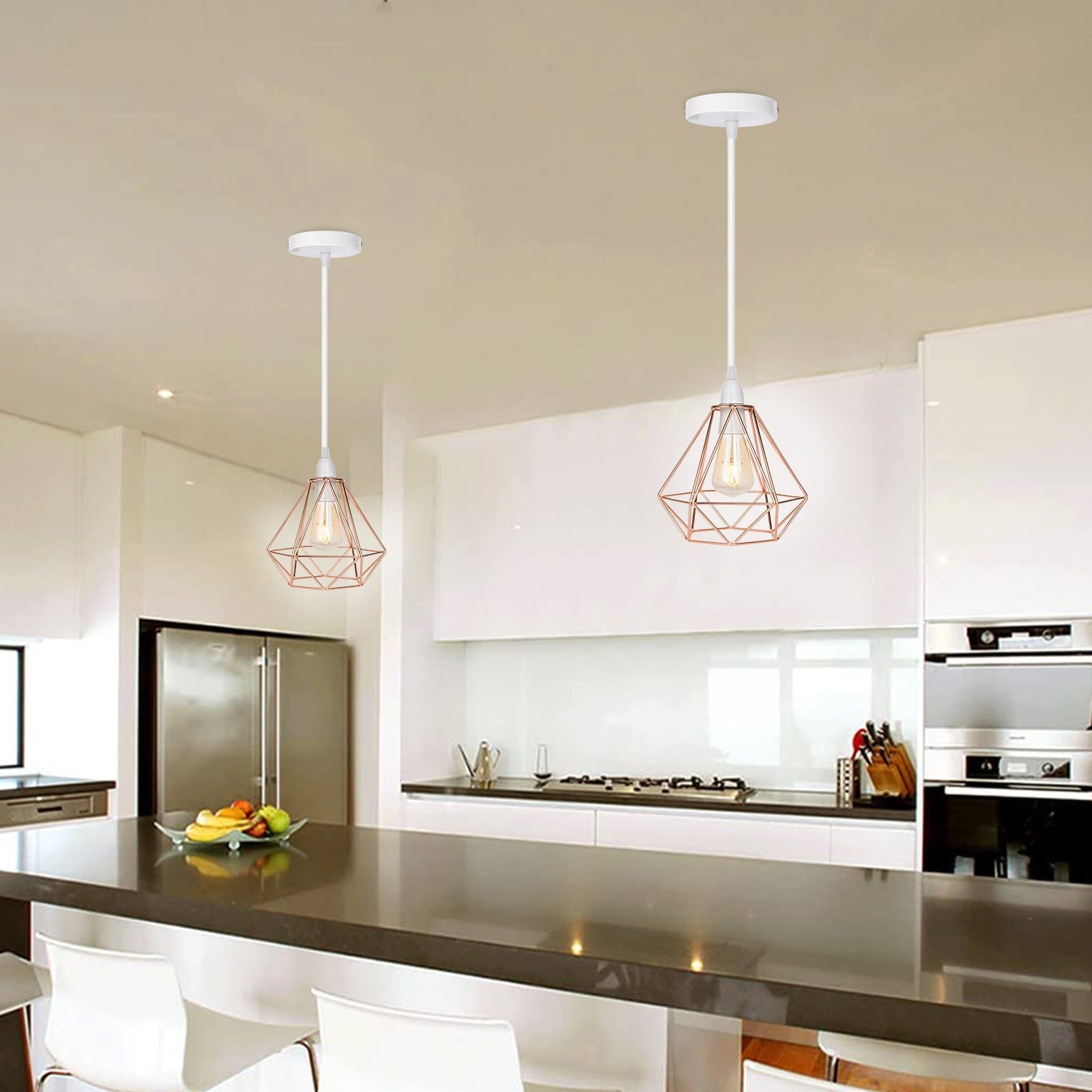 Noordse Diamant Metalen Hanglamp - Modern & Elegant-light decor-De Bazelaar