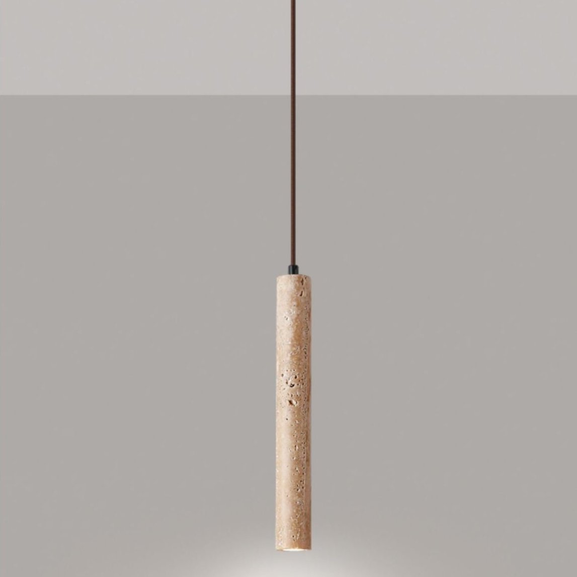 Minimalistische Travertijn Hanglamp LED-light decor-De Bazelaar