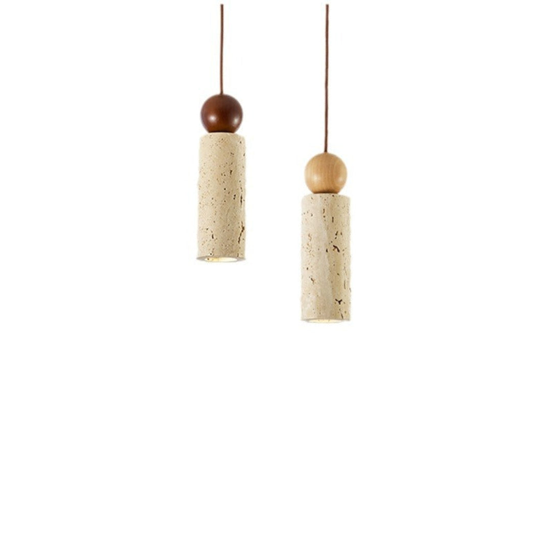 Moderne Travertin Hanglamp in Japanse Stijl – Elegantie en Rust