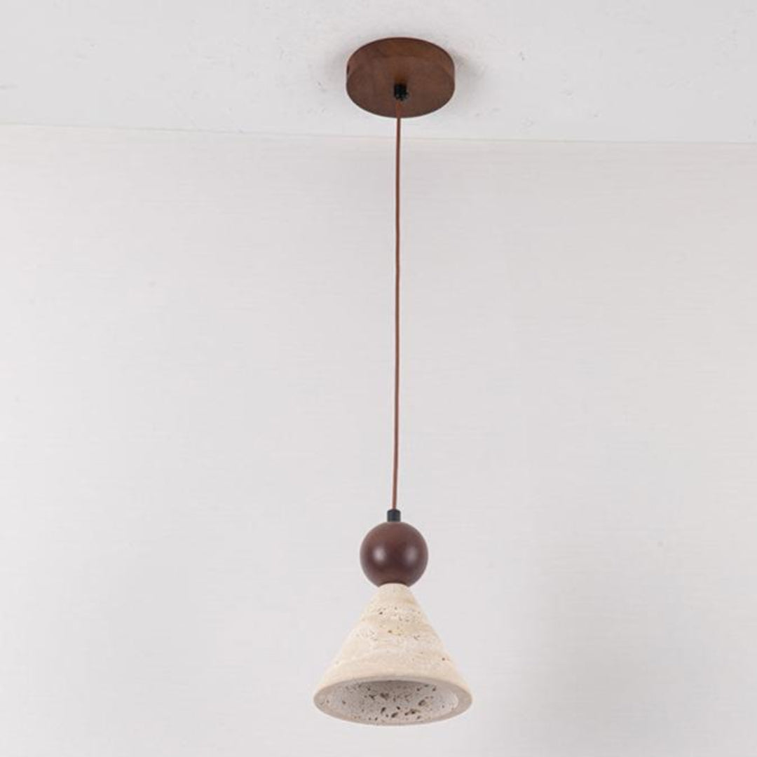 Retro Travertin Hanglamp – Tijdloze Luxe en Verfijning