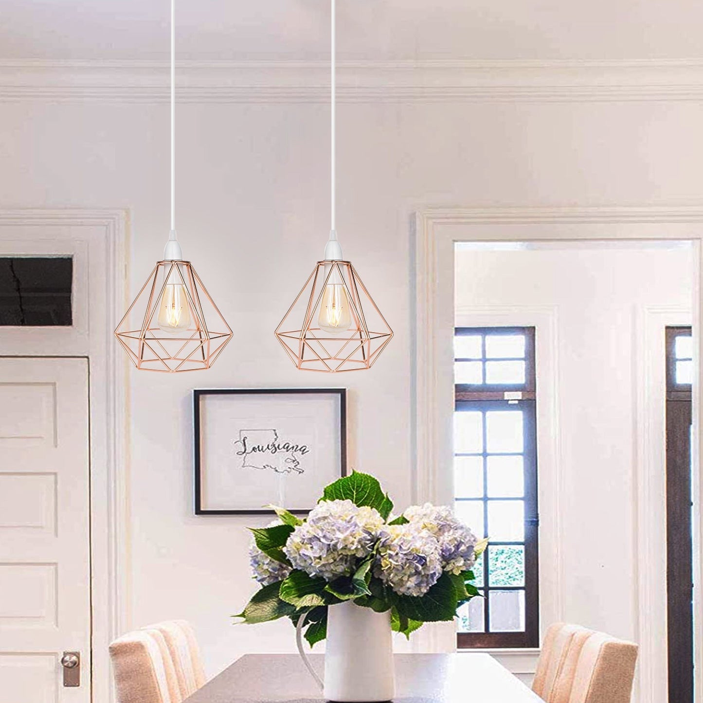 Noordse Diamant Metalen Hanglamp - Modern & Elegant-light decor-De Bazelaar