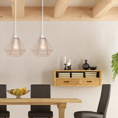 Noordse Diamant Metalen Hanglamp - Modern & Elegant-light decor-De Bazelaar