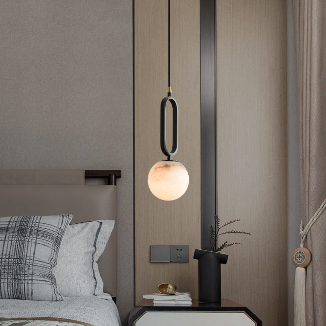Ovale Alabaster Hanglamp – Elegante Verlichting voor Elke Ruimte