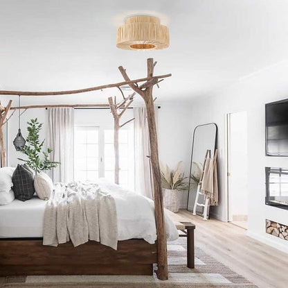 Moderne Rotan Boheemse Plafondlamp-light decor-De Bazelaar