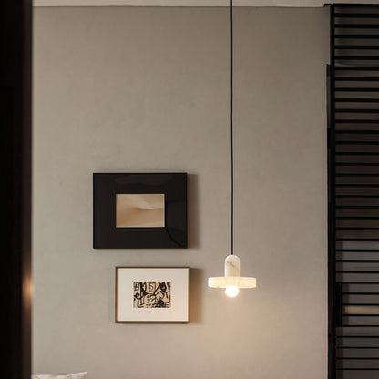 Moderne Witte Alabaster Hanglamp met Marmeren Lampenkap-light decor-De Bazelaar