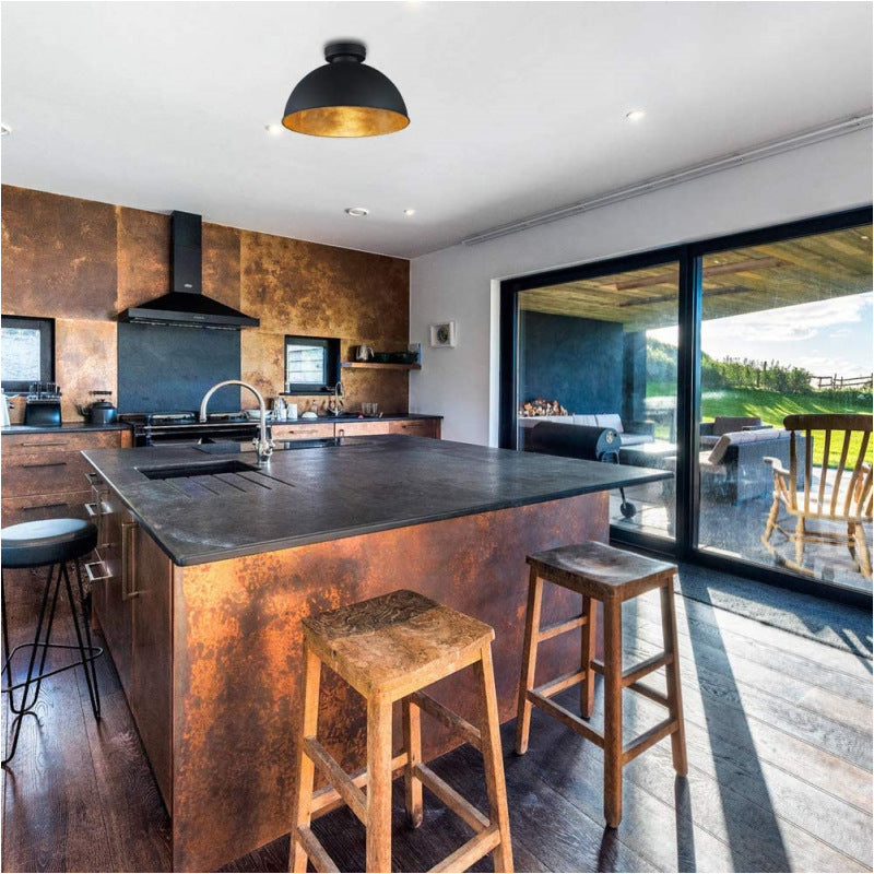 Retro Plafondlamp Goudblad - Elegant en Duurzaam-light decor-De Bazelaar