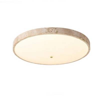 Ronde Plafondlamp Travertin Crème - Moderne LED-verlichting