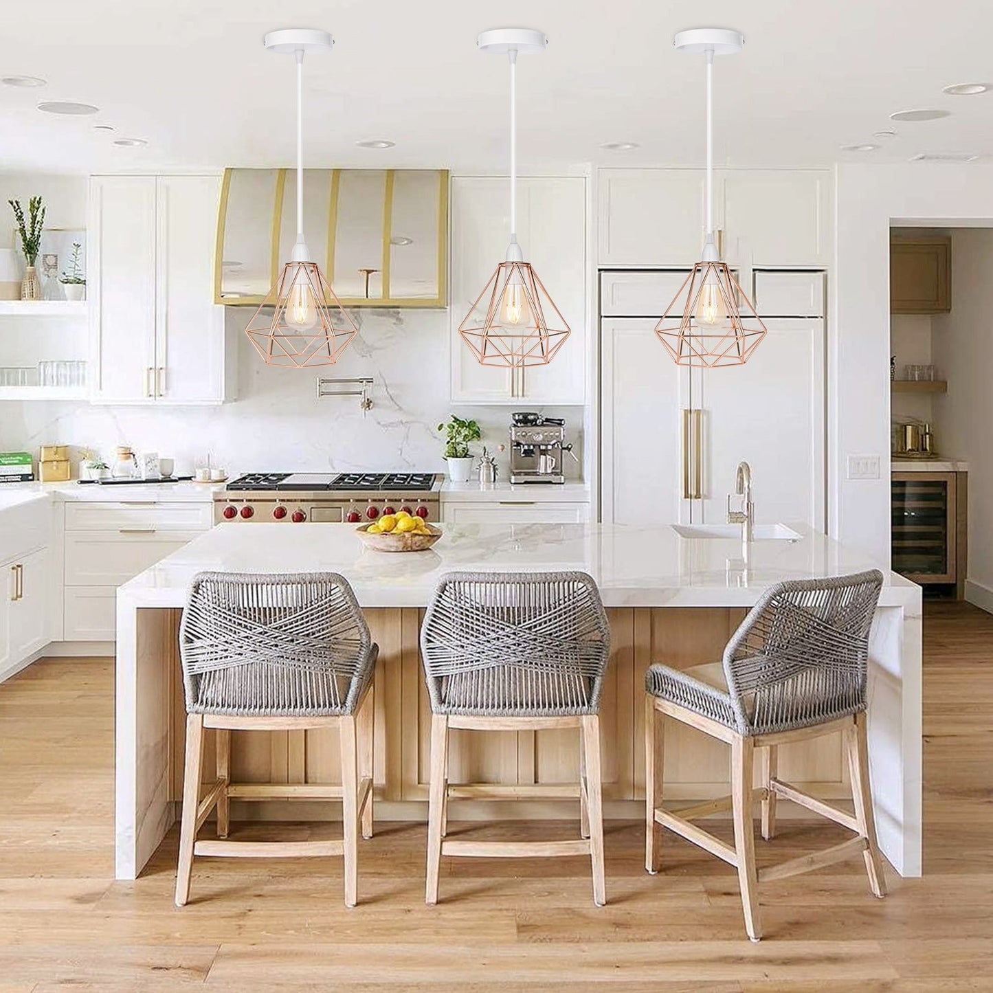 Noordse Diamant Metalen Hanglamp - Modern & Elegant-light decor-De Bazelaar