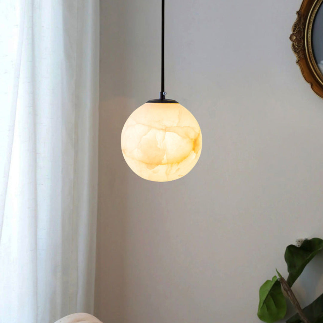 Luxe Albasten Hanglamp - Elegantie en Sfeervolle Verlichting