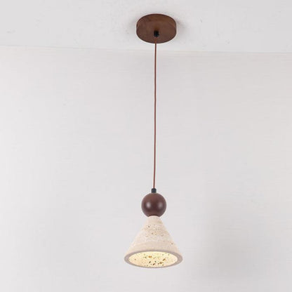 Retro Travertin Hanglamp – Tijdloze Luxe en Verfijning