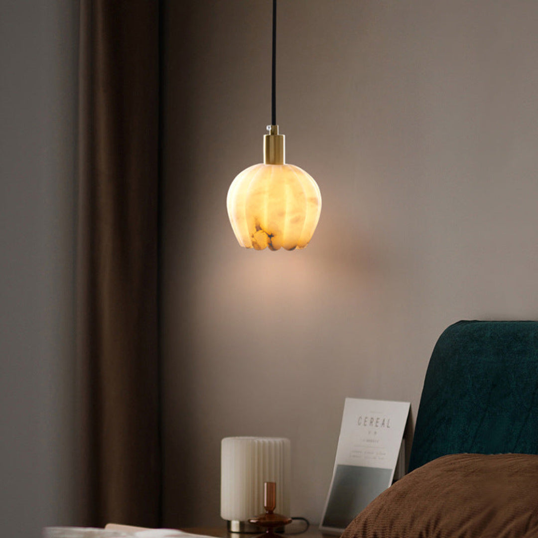 Alabaster Hanglamp Lilin – Luxe Marmeren Design met LED