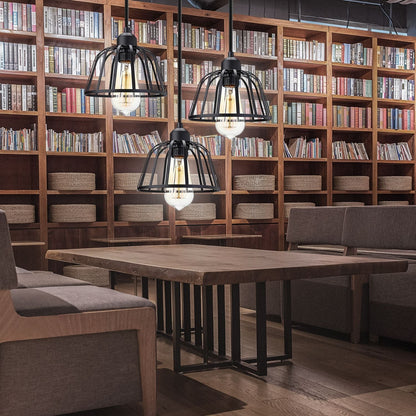 Retro Industriële Hanglamp Zwart Metaal-light decor-De Bazelaar