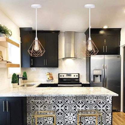 Noordse Diamant Metalen Hanglamp - Modern & Elegant-light decor-De Bazelaar