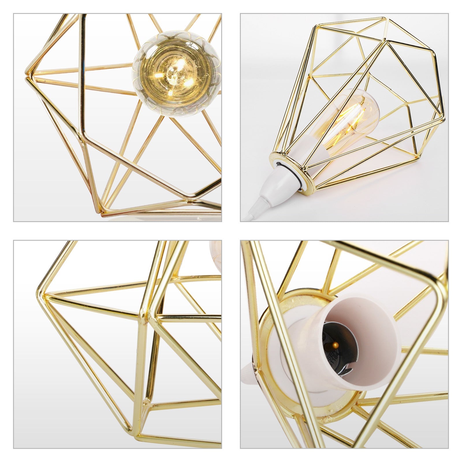 Noordse Diamant Metalen Hanglamp - Modern & Elegant-light decor-De Bazelaar