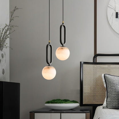 Ovale Alabaster Hanglamp – Elegante Verlichting voor Elke Ruimte