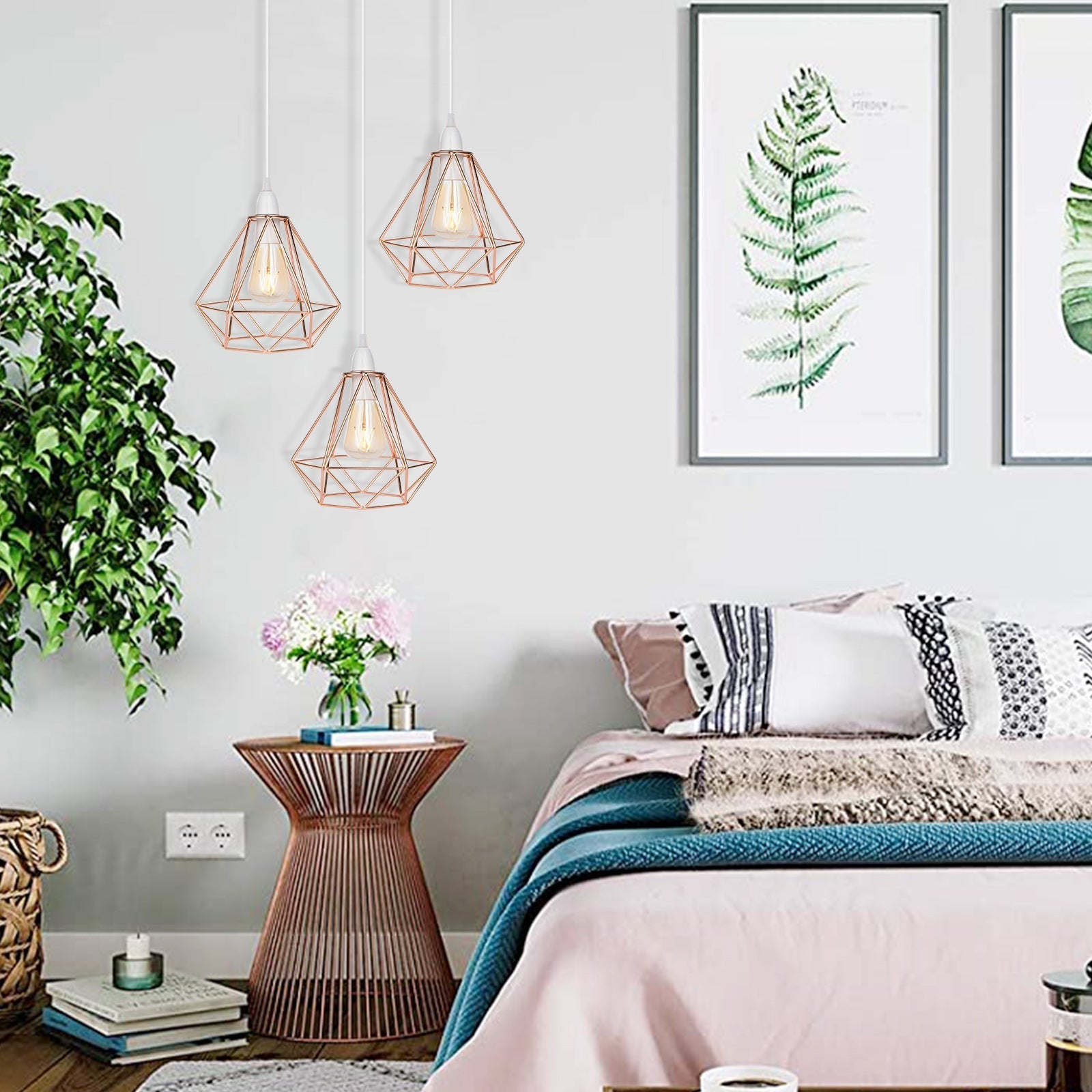 Noordse Diamant Metalen Hanglamp - Modern & Elegant-light decor-De Bazelaar