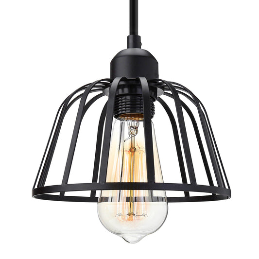 Retro Industriële Hanglamp Zwart Metaal-light decor-De Bazelaar