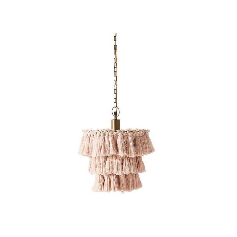 Boheemse Hanglamp met Stoffen Franje-light decor-De Bazelaar