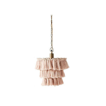 Boheemse Hanglamp met Stoffen Franje-light decor-De Bazelaar