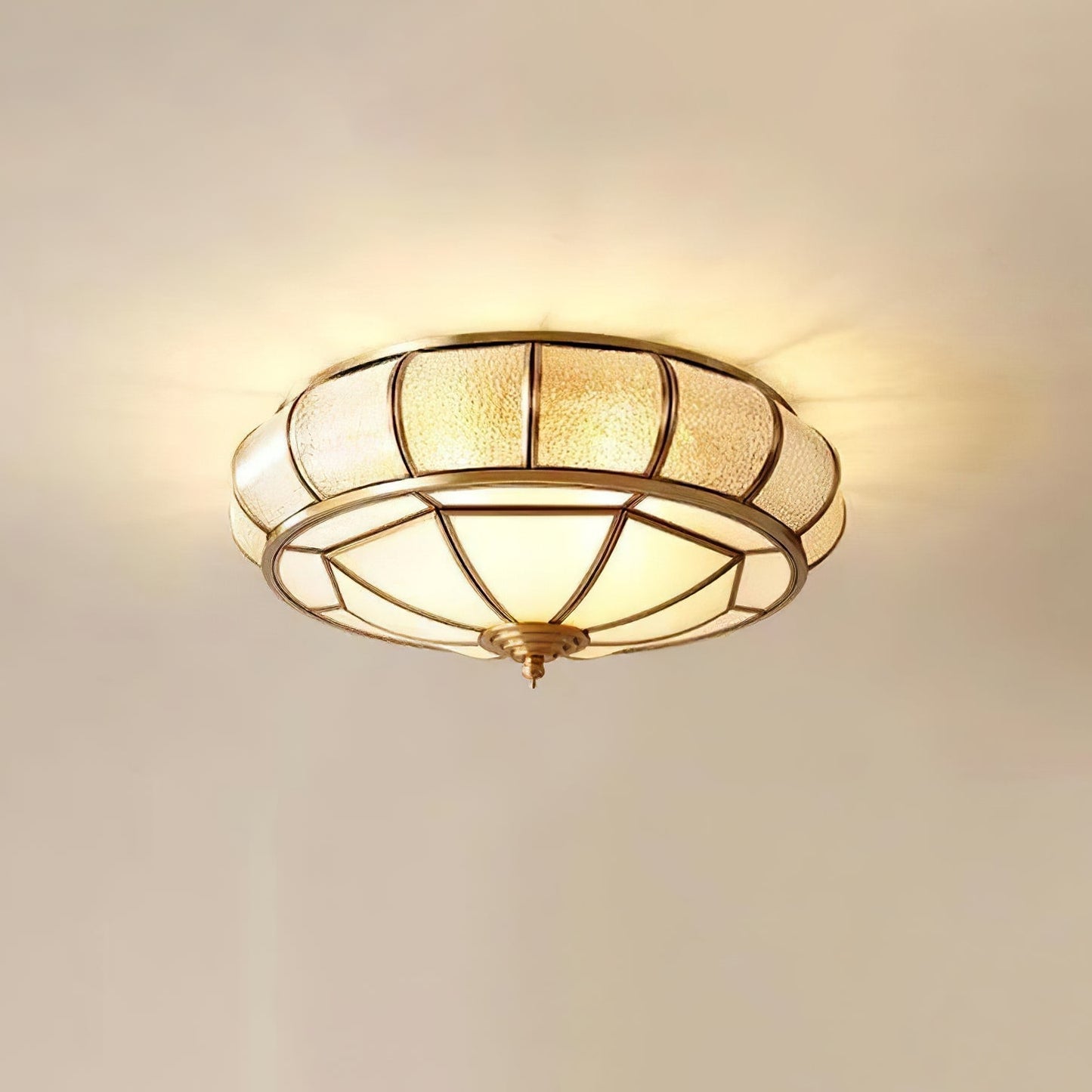 Elegante Ronde Glaslamp met Luxe Textuur-Lamps-De Bazelaar