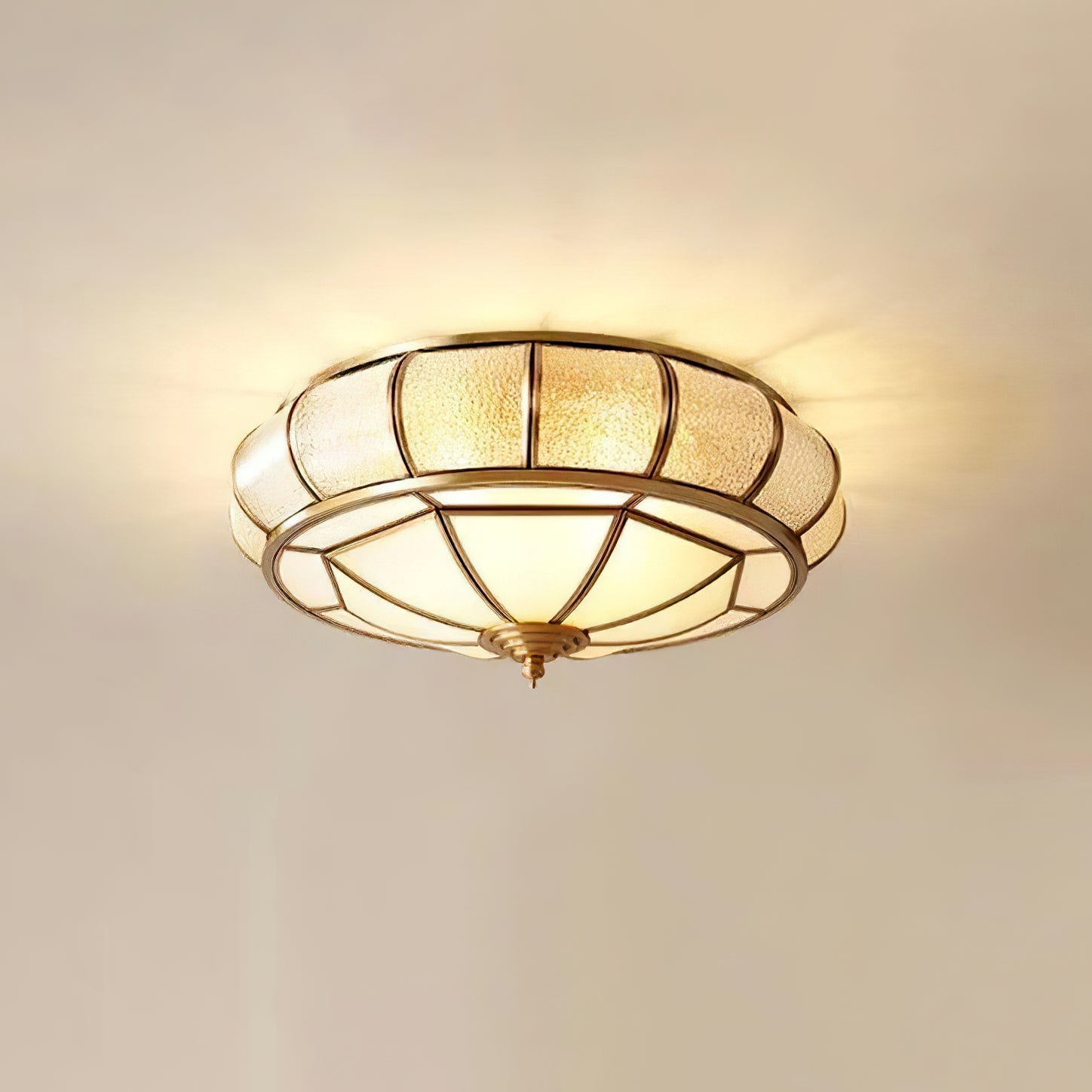 Elegante Ronde Glaslamp met Luxe Textuur-Lamps-De Bazelaar