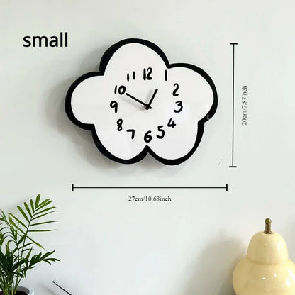 Wiebelende Wolk - Cartoon Wandklok - Uniek Decoratief Design-Wall Clocks-De Bazelaar