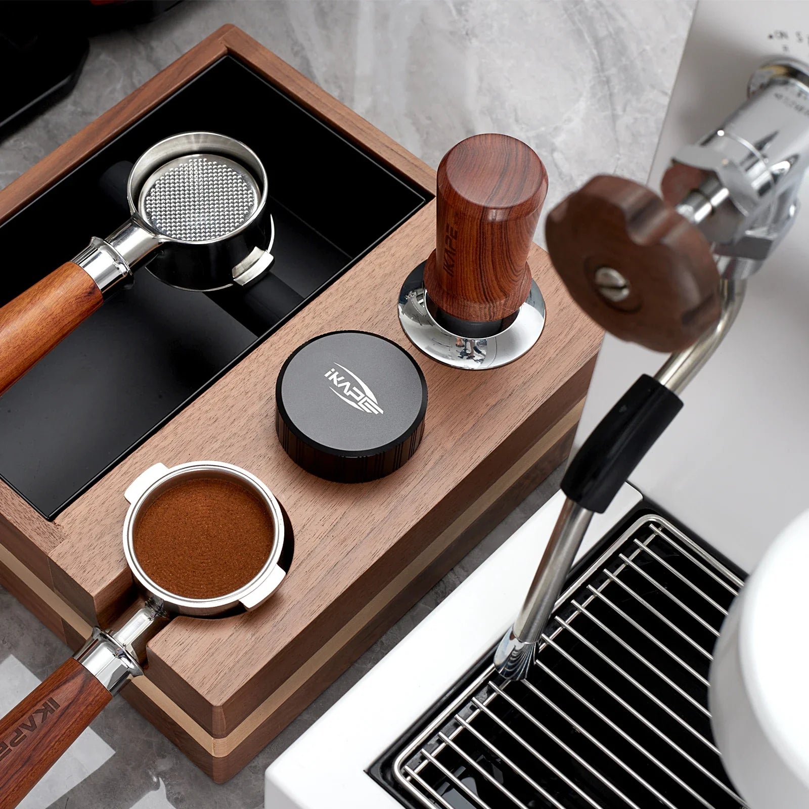 Spring Loaded IKAPE Espresso Tamper - Perfecte Druk - Professionele Koffieervaring-Coffee & Tea-De Bazelaar