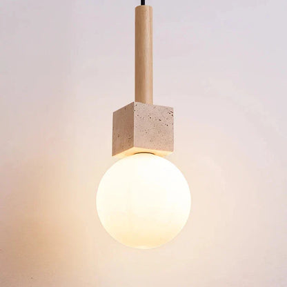 Moderne Travertin LED Hanglamp-light decor-De Bazelaar