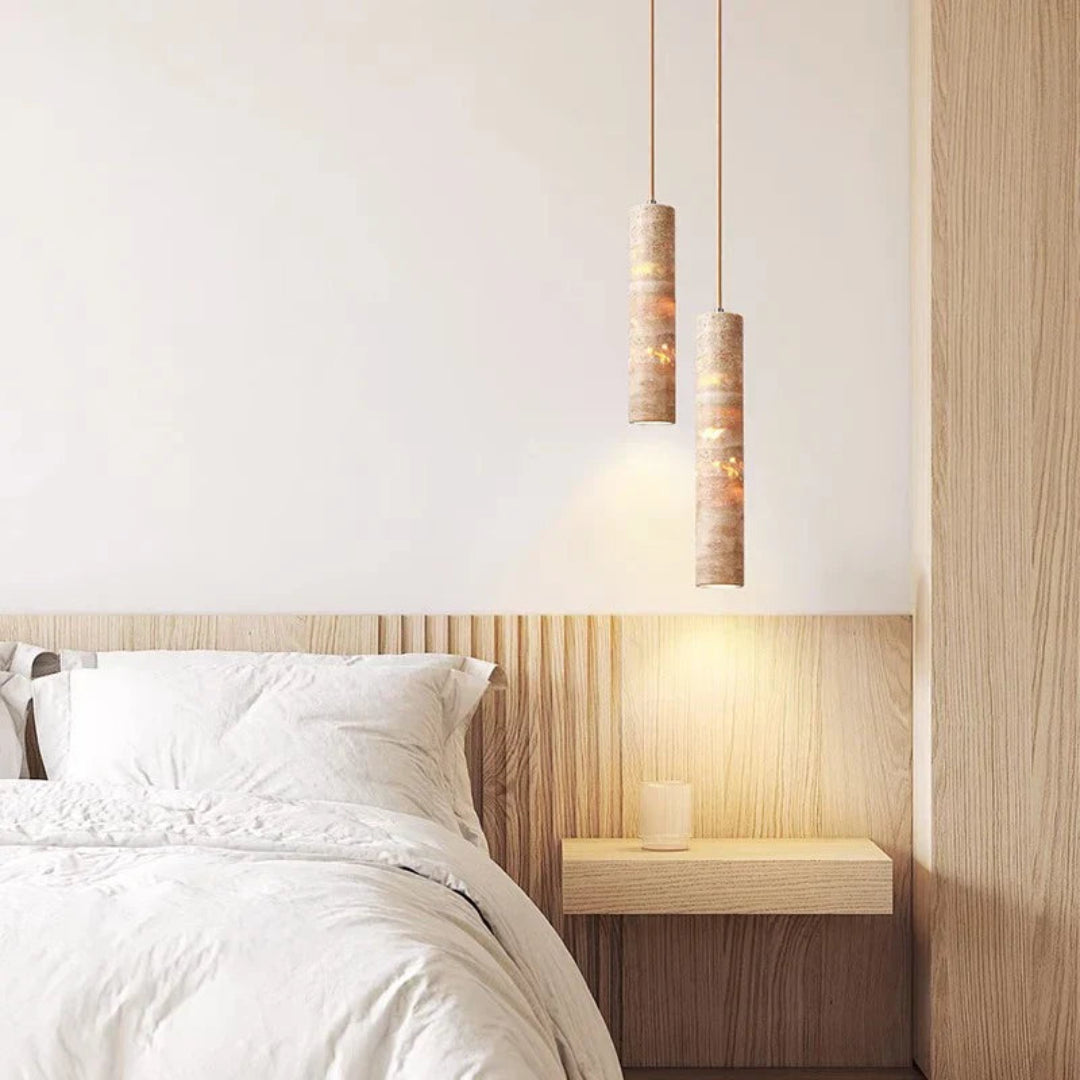 Luxe Crème Marmeren Hanglamp – Elegant en Modern Design