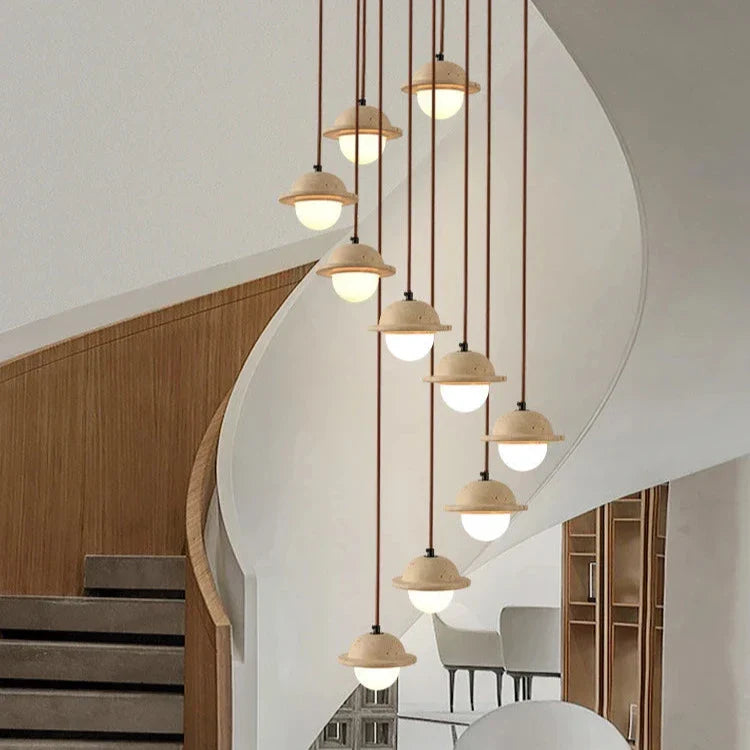 Travertin Hanglamp - Modern & Natuur Design-light decor-De Bazelaar