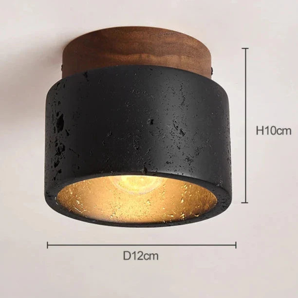 LED Plafondlamp Travertin Design-light decor-De Bazelaar