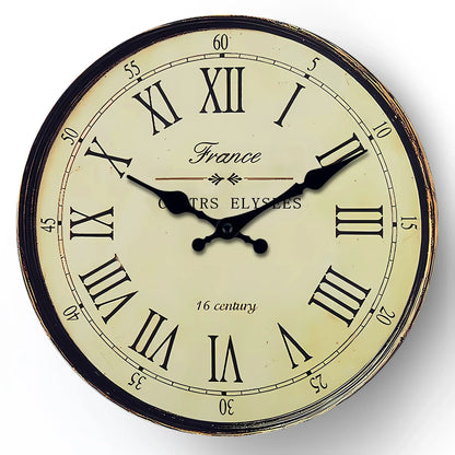 Wandklok - Klassiek Frans Ontwerp - Stille Quartz Beweging-Wall Clocks-De Bazelaar