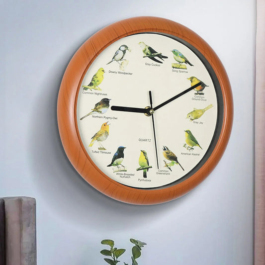 Wandklok - Decoratief Tijdstuk met Vogelgeluiden - Unieke Sfeer-Wall Clocks-De Bazelaar