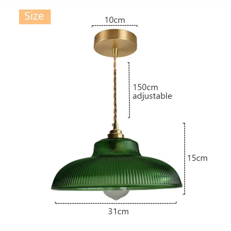 LED Vintage Hanglamp Groen Glas – Stijlvol en Duurzaam-light decor-De Bazelaar