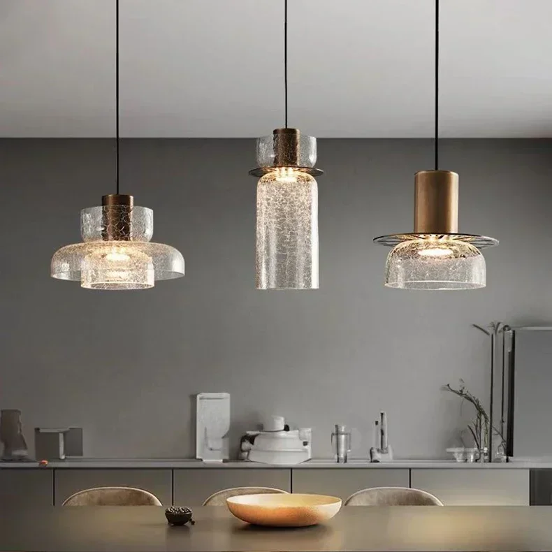Retro LED Hanglamp Gebroken Glas - Luxe & Stijlvol-light decor-De Bazelaar
