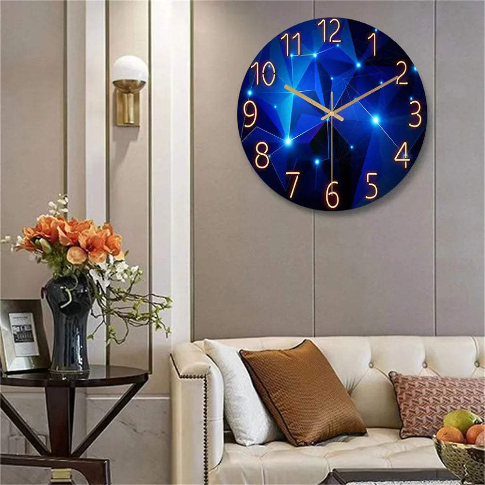 Moderne Wandklok - Geometrisch Glazen Ontwerp - Stijlvol en Functioneel-Wall Clocks-De Bazelaar