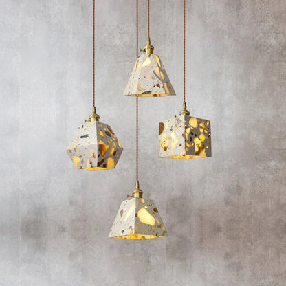 Hanglamp LED in Terrazzo Marmer – Modern Scandinavisch Design