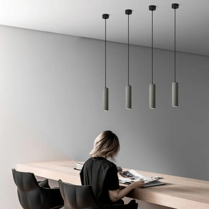 Moderne Betonnen Hanglamp met LED-light decor-De Bazelaar