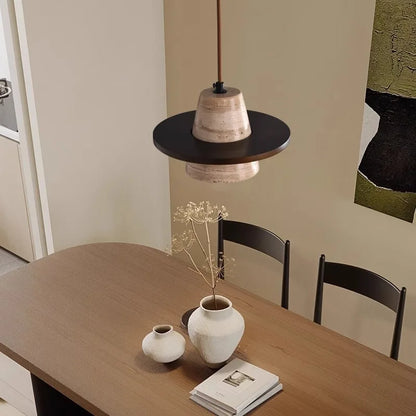 LED Hanglamp Retro Crème Steen-light decor-De Bazelaar