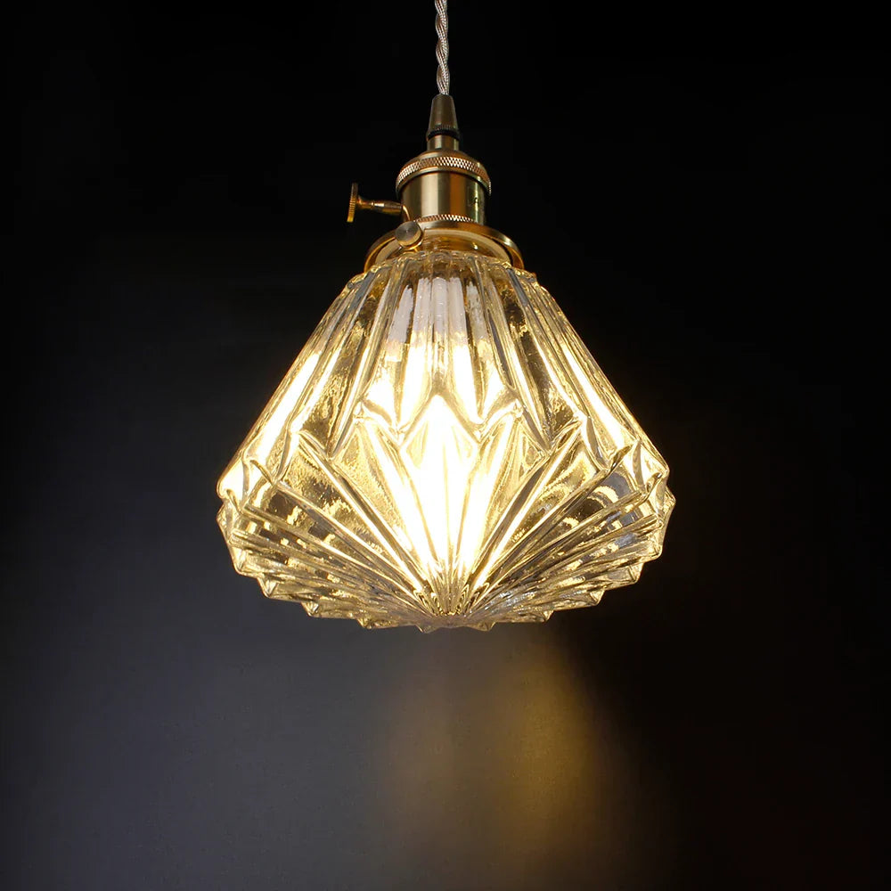 Moderne glazen diamant hanglamp-light decor-De Bazelaar