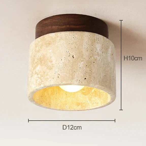 LED Plafondlamp Travertin - Retro & Modern Design-light decor-De Bazelaar