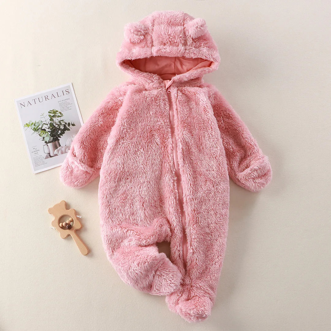 CozyCuddle - Zachte Baby Overall - Met Capuchon - Comfortabel en Warm-Baby & Toddler Clothing-De Bazelaar