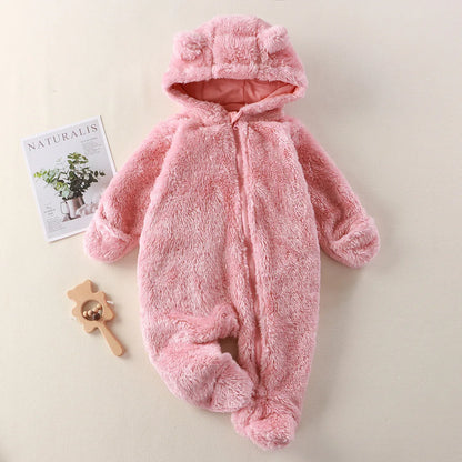 CozyCuddle - Zachte Baby Overall - Met Capuchon - Comfortabel en Warm-Baby & Toddler Clothing-De Bazelaar