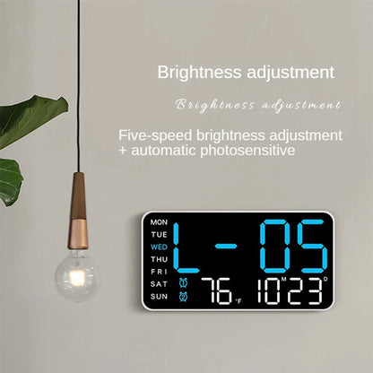 Productiviteits LED Wekker - Kalender & Stem Geactiveerd - Slimme Organisatie-Wall Clocks-De Bazelaar