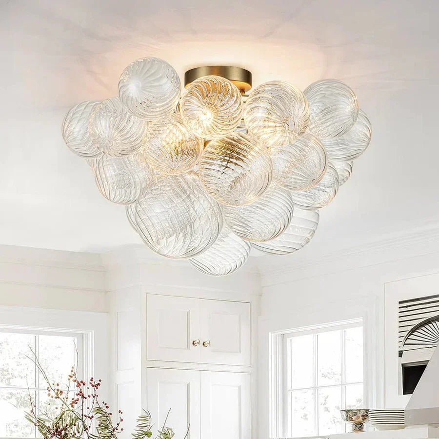 Cluster Ribbed Bubble Kroonluchter - Luxe en Stijlvol Design-light decor-De Bazelaar