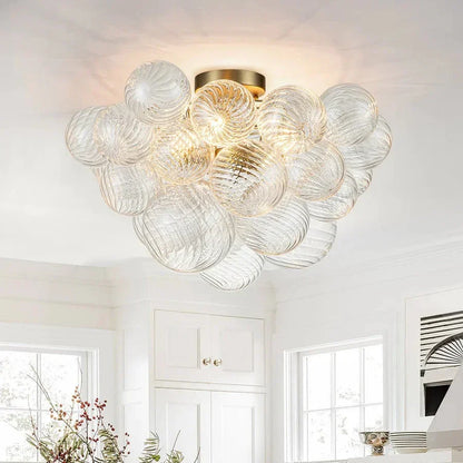 Cluster Ribbed Bubble Kroonluchter - Luxe en Stijlvol Design-light decor-De Bazelaar