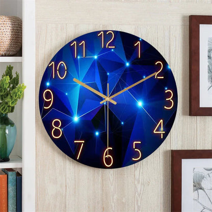 Moderne Wandklok - Geometrisch Glazen Ontwerp - Stijlvol en Functioneel-Wall Clocks-De Bazelaar