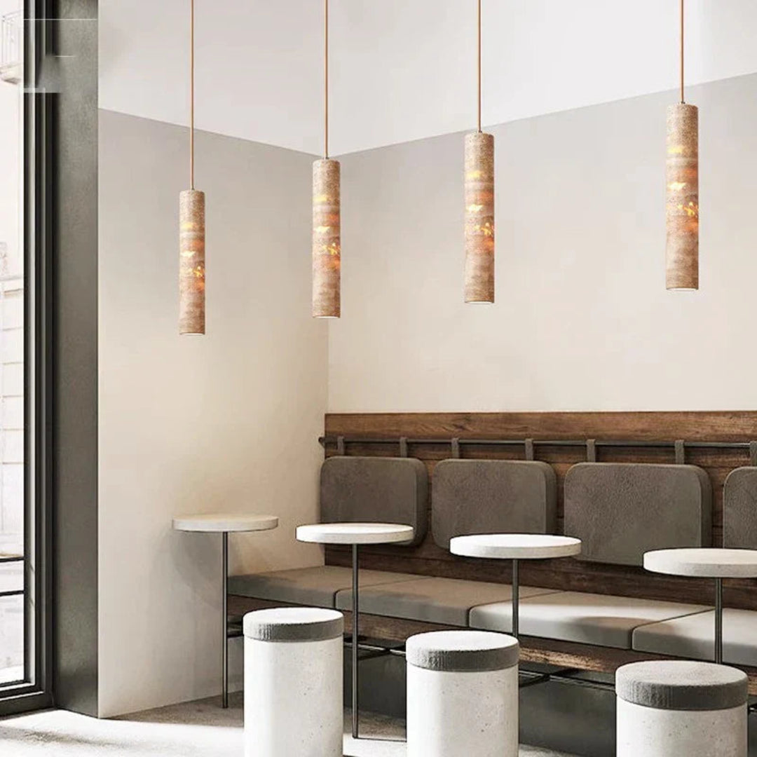 Luxe Crème Marmeren Hanglamp – Elegant en Modern Design