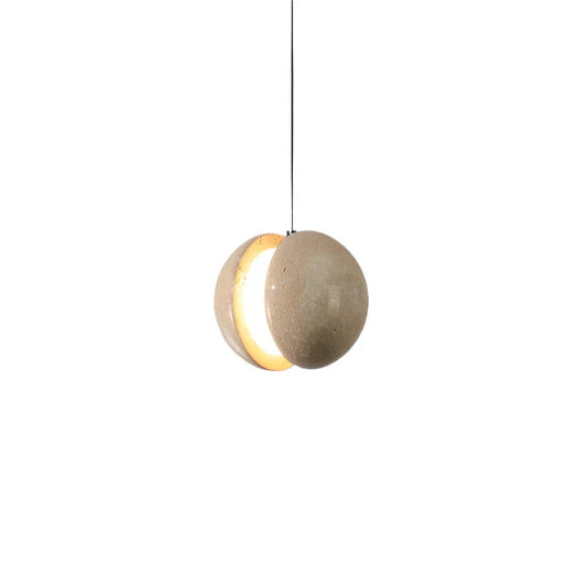 Hanglamp Lunaire Travertin – Elegantie in Natuursteen-light decor-De Bazelaar